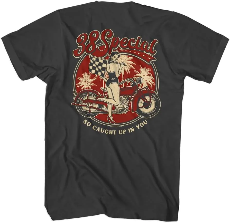 38 Special So Caught Up in You Front & Back Print Mens Short Sleeve T Shirt Vintage Style Graphic Tees