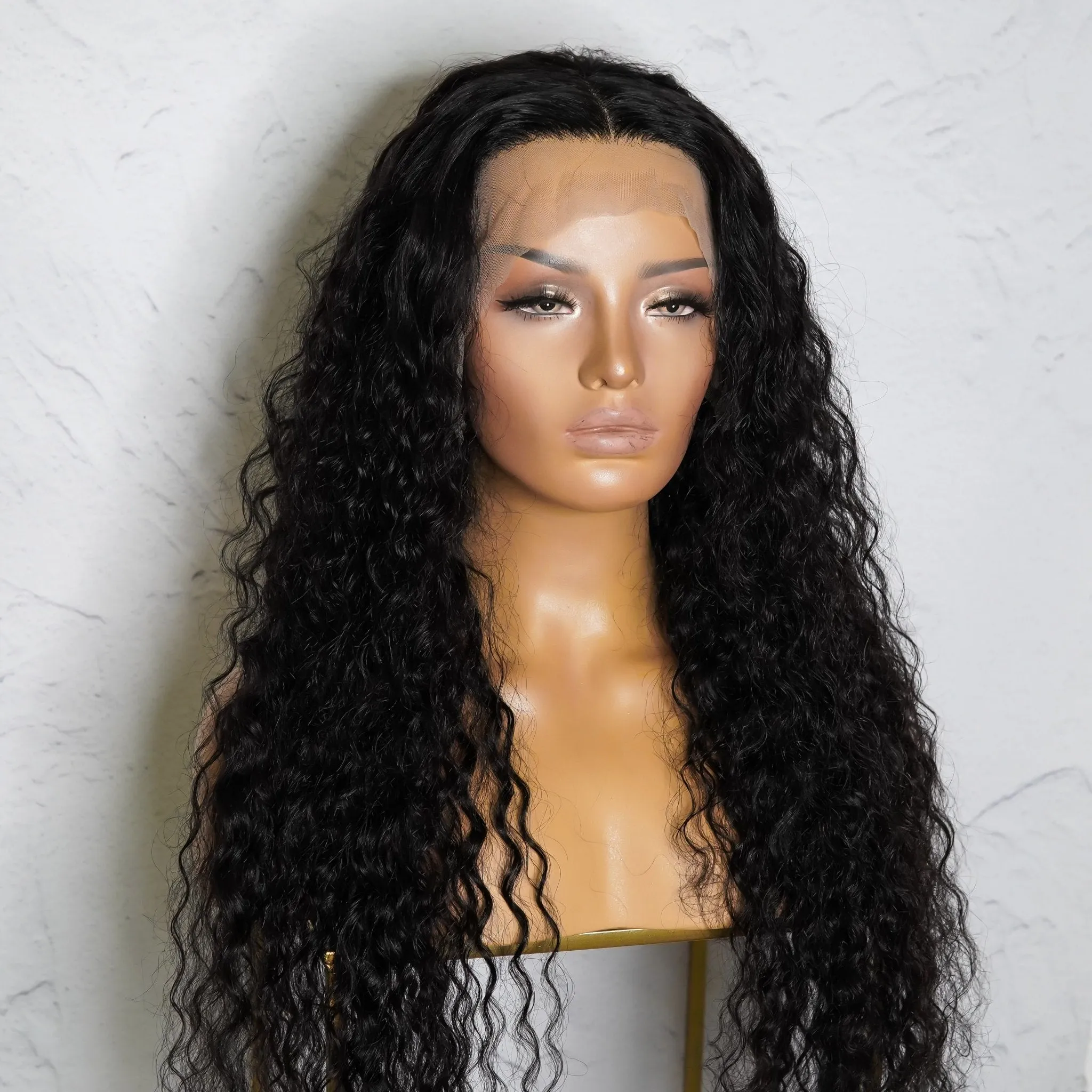 ALEX Natural Black Raw Curl Human Hair Lace Front Wig