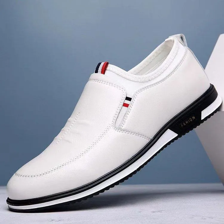 🔥Clearance Sale Alert:  Men Casual Fashion Leather Shoes - Black, White / US Men Size 10.5-11