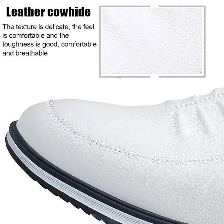 🔥Clearance Sale Alert:  Men Casual Fashion Leather Shoes - Black, White / US Men Size 10.5-11
