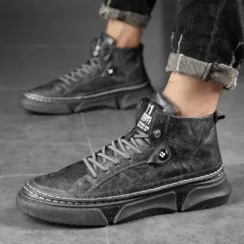 🔥Clearance Sale Alert:  Retro Casual Leather Martin Boots - Black / US Men Size 10