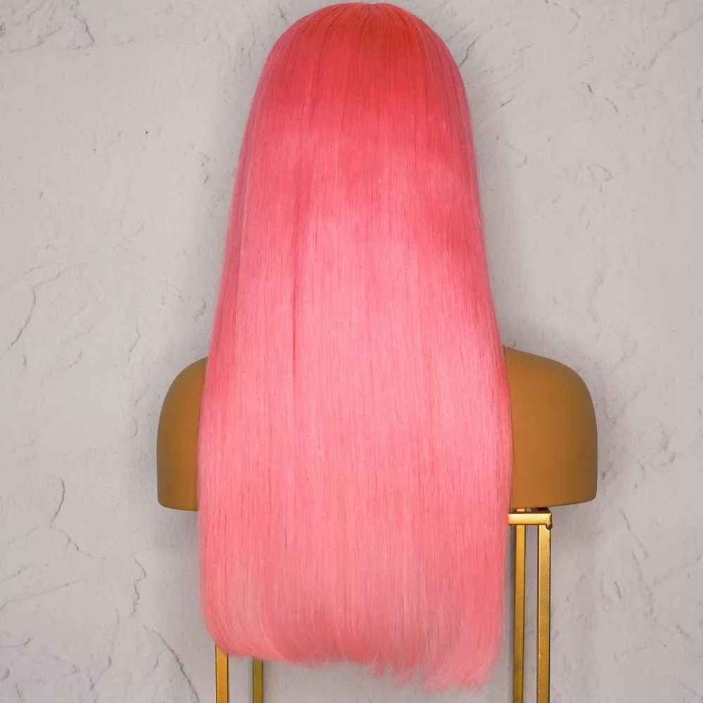 DOJA 2.0 Neon Pink Human Hair Lace Front Wig