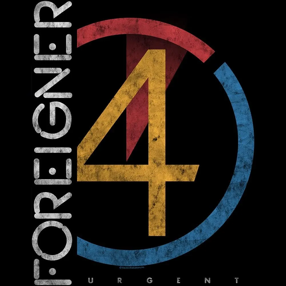 Foreigner 80s Rock Band Urgent Album Cover Vintage Style Adult Short Sleeve T-Shirts Graphic Tees