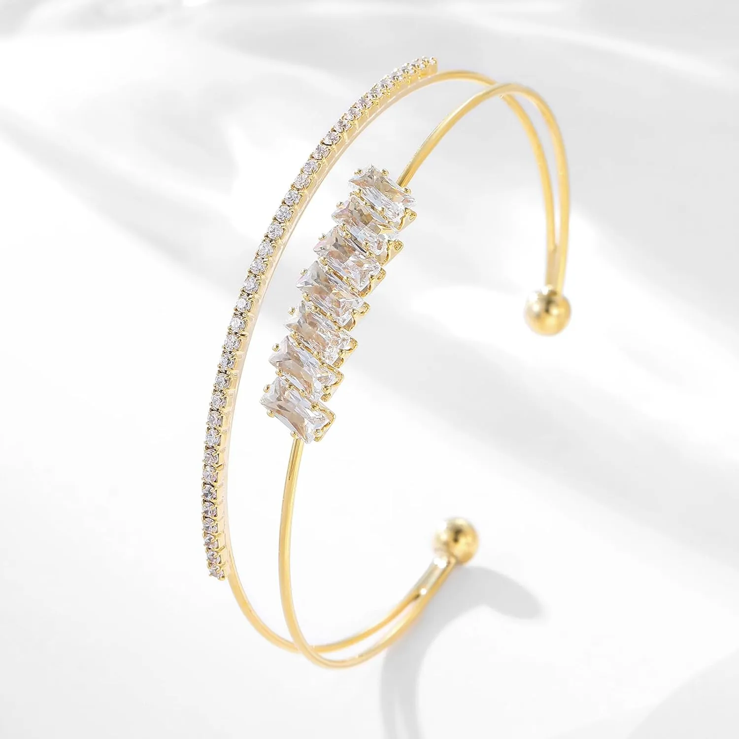 Gold Bracelets for Women Jewelry 14k Plated Gold Bangles for Women Cuff Bracelet Open Fashion Bracelet Adjustable 