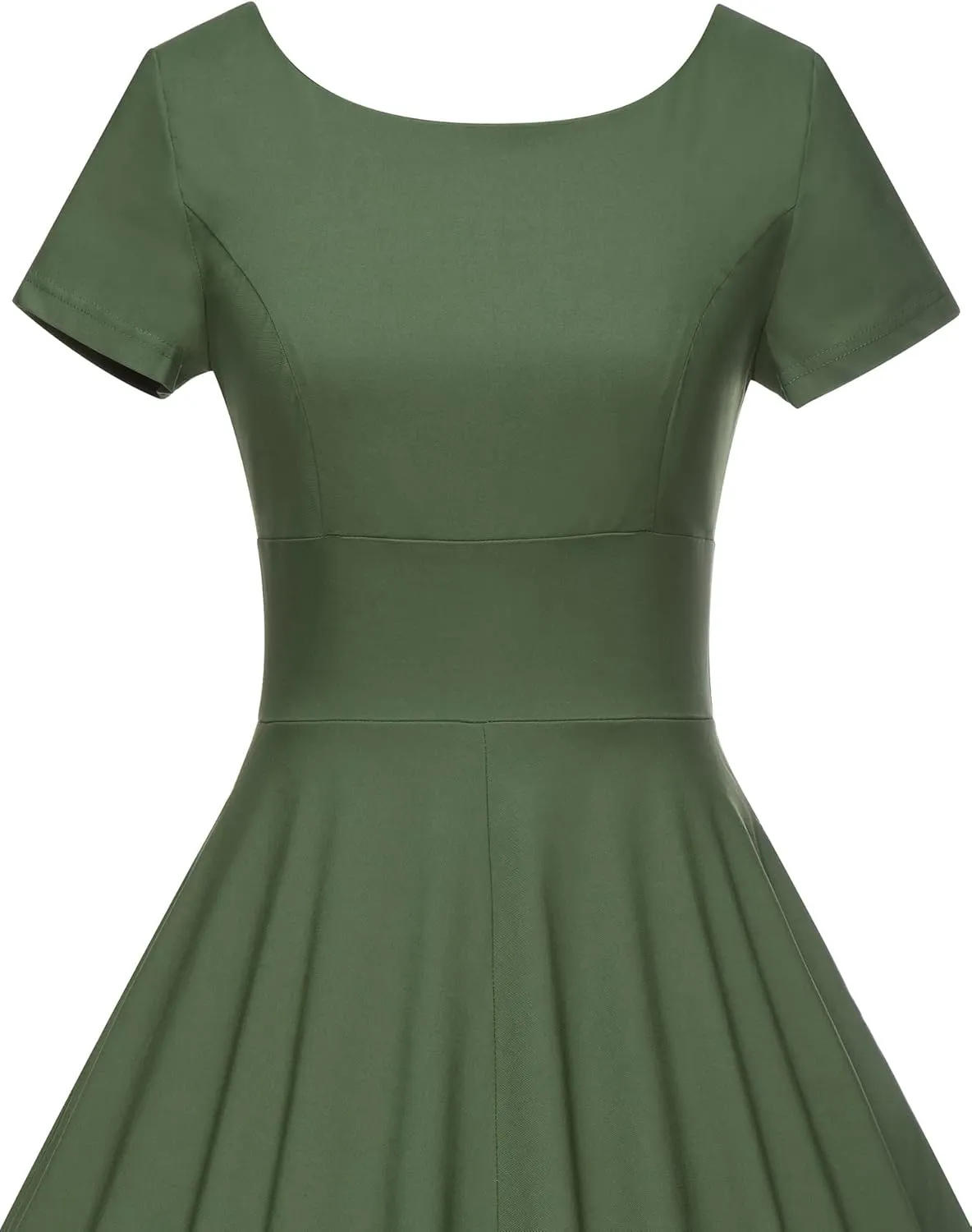 GownTown Women's 1950s Vintage Dresses Short Sleeves Cocktail Stretchy Party Dresses with Pocket