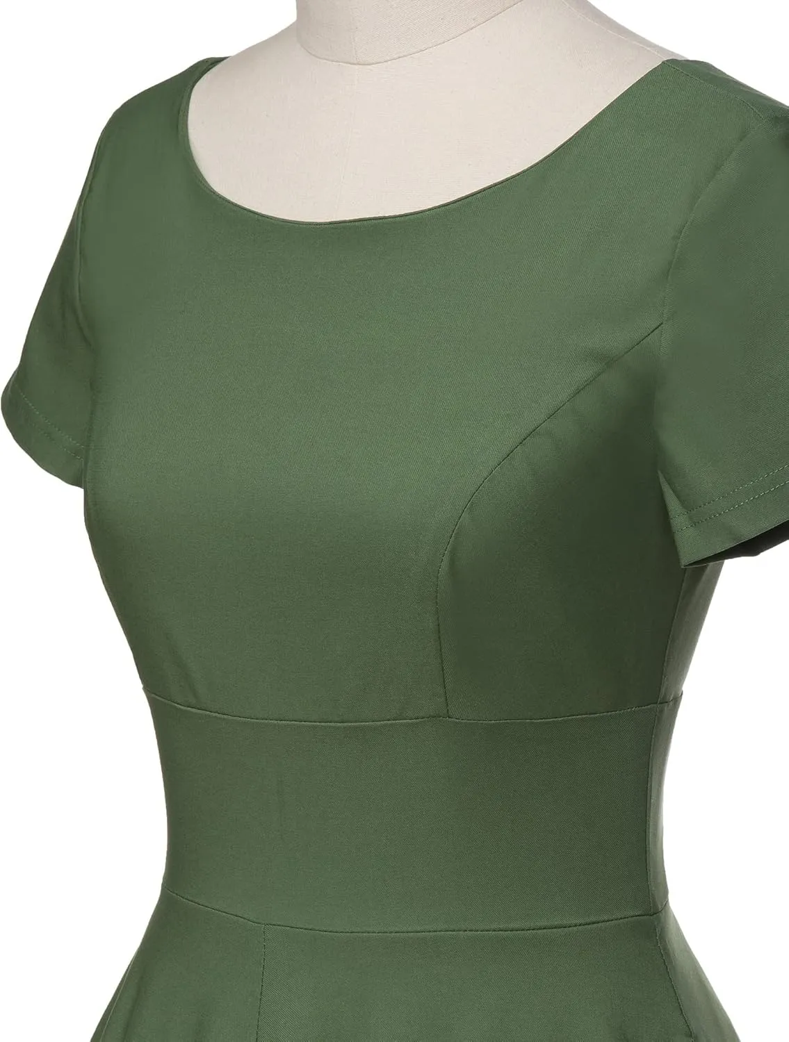 GownTown Women's 1950s Vintage Dresses Short Sleeves Cocktail Stretchy Party Dresses with Pocket
