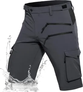 Hiauspor Men's Hiking Cargo Shorts Quick Dry Lightweight Casual Fishing Tactical Golf for Outdoor with 5 Pockets