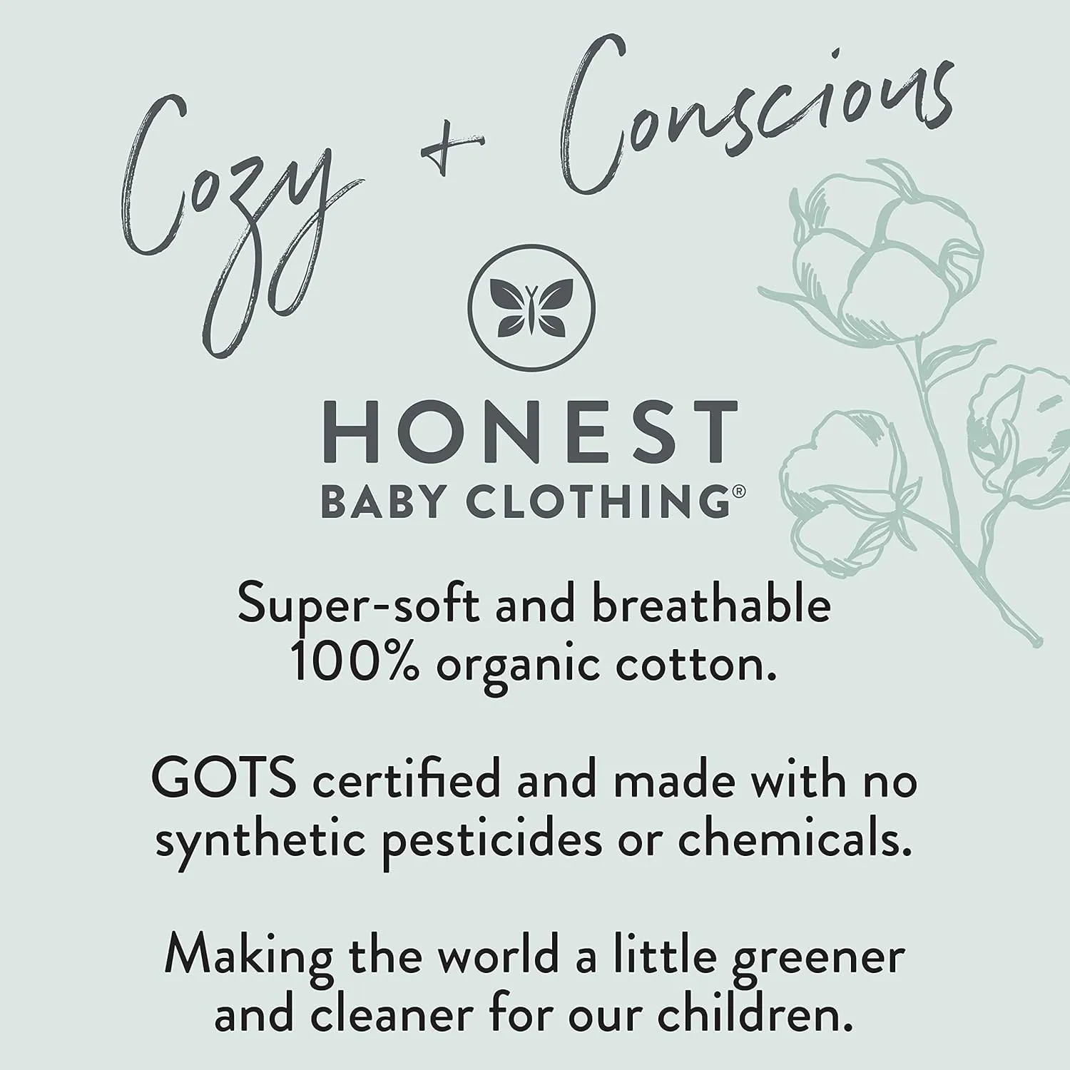 HonestBaby 10-Pack Long Sleeve Bodysuits One-piece 100% Organic Cotton for Infant Baby Boys, Girls, Unisex