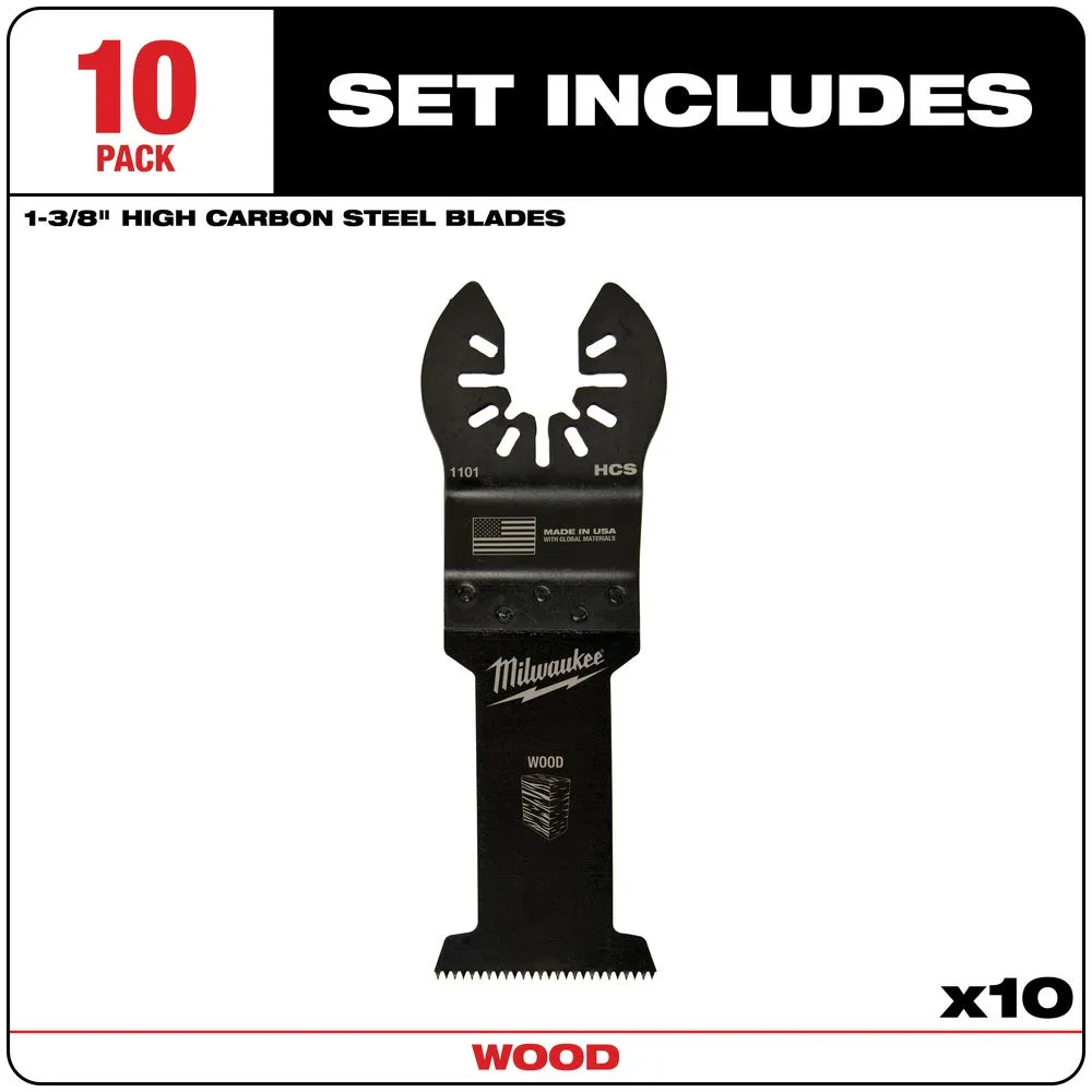 Milwaukee  49-25-1109 Milwaukee® OPEN-LOK™ 1-3/8" HCS WOOD BLADES 10PK