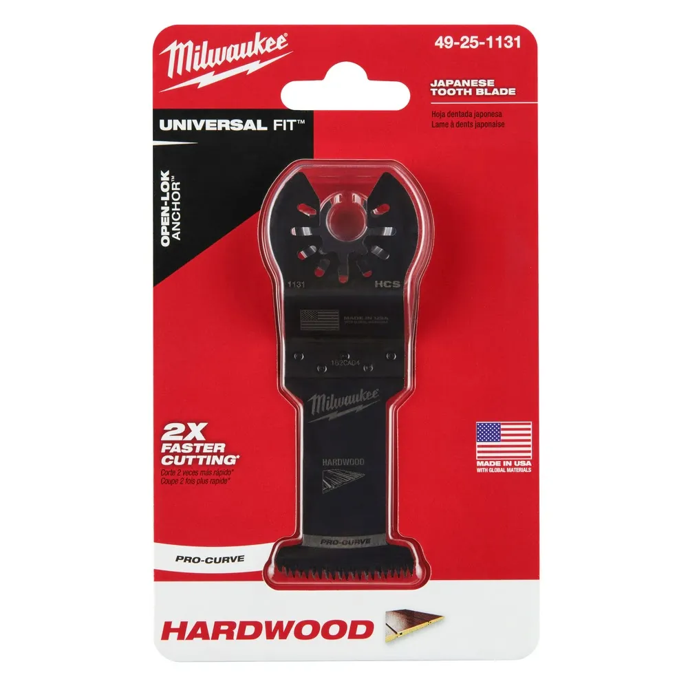 Milwaukee  49-25-1131 Milwaukee® OPEN-LOK™ 1-3/8" HCS JAPANESE TOOTH PRO-CURVE™ HARDWOOD BLADE 1PK