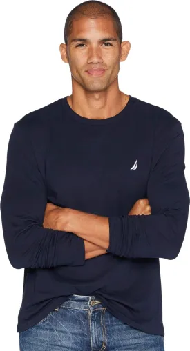 Nautica Men's Long Sleeve Solid Crew Neck T-Shirt