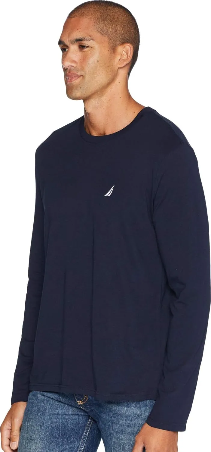 Nautica Men's Long Sleeve Solid Crew Neck T-Shirt