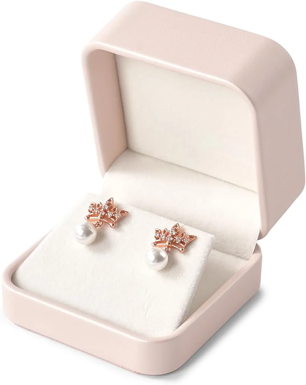 Oirlv Luxury Leather Earring Case Premium Jewelry Box For Earrings Only Luxury Gift Boxes For Jewelry(Pink)