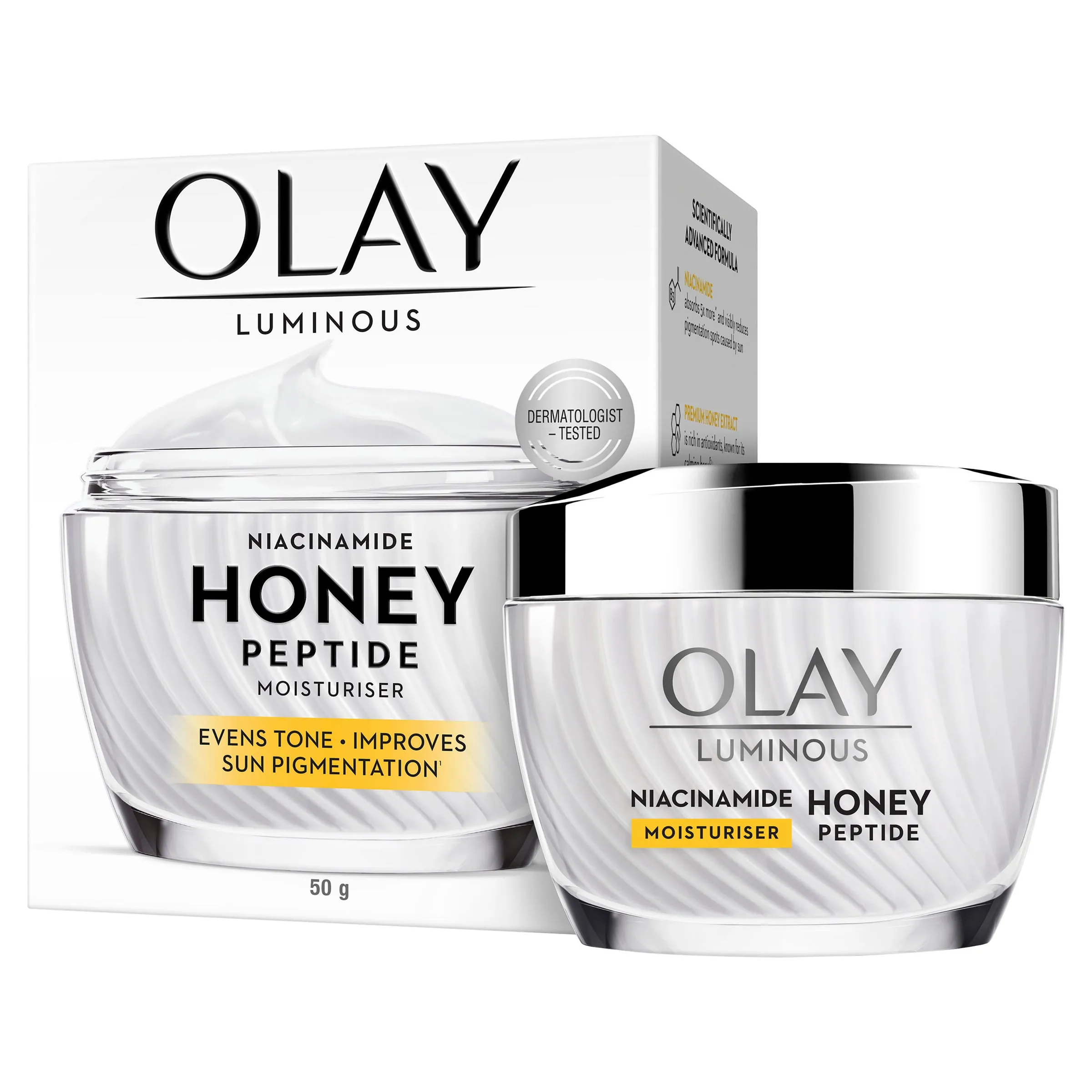 OLAY LUMINOUS NIACINAMIDE HONEY PEPTIDE CREAM 50G