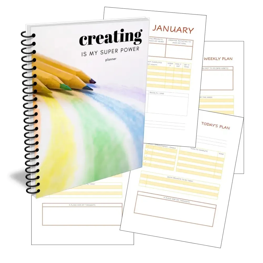 ON SALE - "Creating is My Superpower" Creativity PLR Planner
