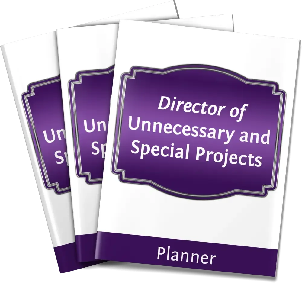 ON SALE - "Director of Unnecessary and Special Projects" PLR Planner