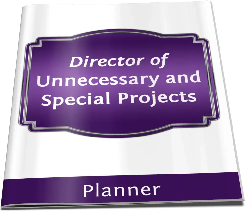 ON SALE - "Director of Unnecessary and Special Projects" PLR Planner