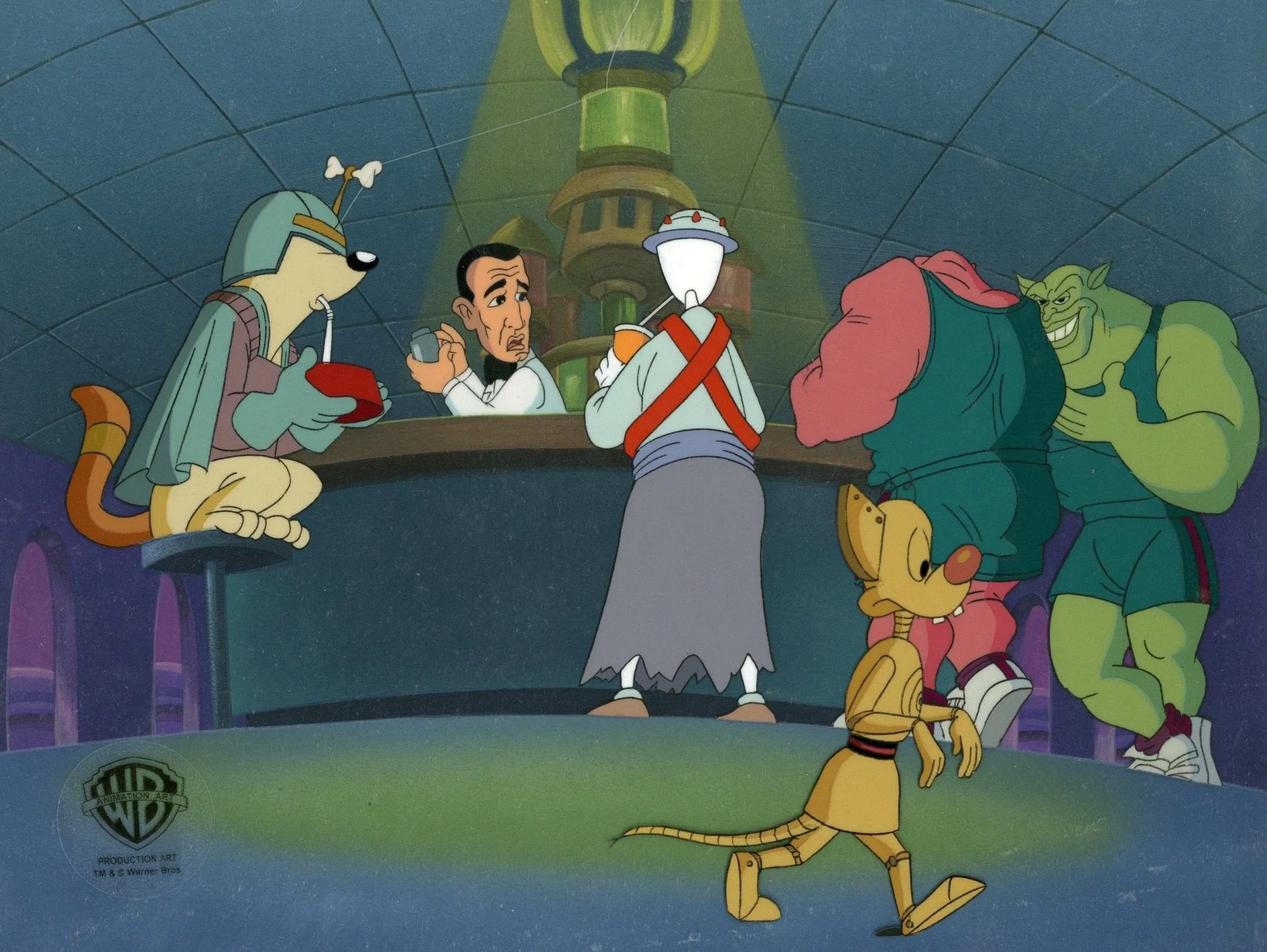 Pinky And The Brain Original Production Cel on Original Background: 3-Pinky-O
