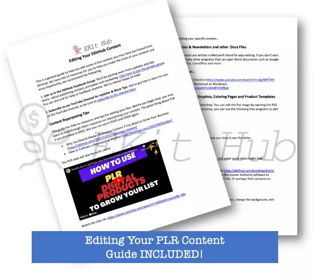 "Planning My Days for Big Results" 365-Day Printable Planner with Private Label Rights