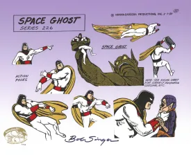 Space Ghost Original Production Model Cel Signed by Bob Singer