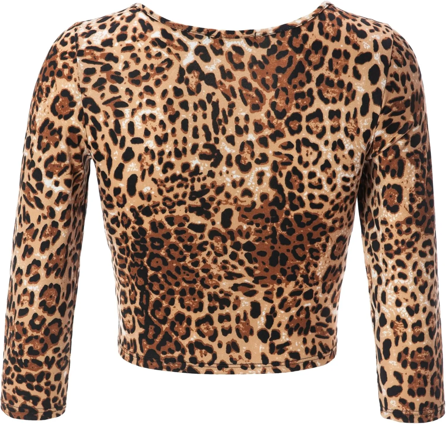 SSOULM Women's 3/4 Sleeve Scoop Neck Cotton Slim Fit Crop Top (S-2XL)