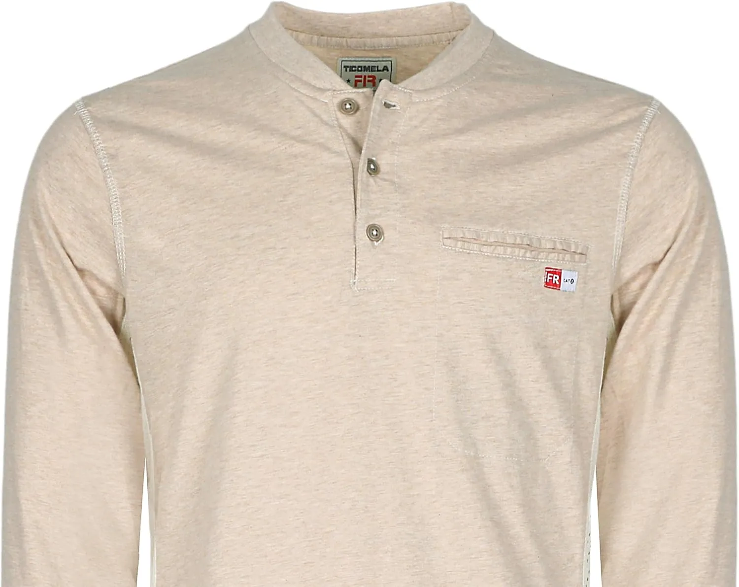 TICOMELA FR Shirts for Men 6oz Flame Retardant Mesh Breathable T-Shirt NFPA2112 Fire Retardant Henley Shirts