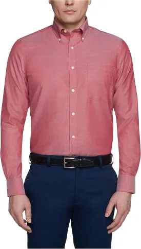 Tommy Hilfiger Men's Non Iron Solid Button Down Collar Shirt - Amazon Exclusive