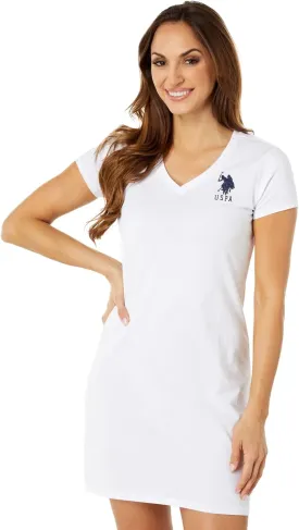 U.S. Polo Assn. Women's Deep V-Neck Tee Dress